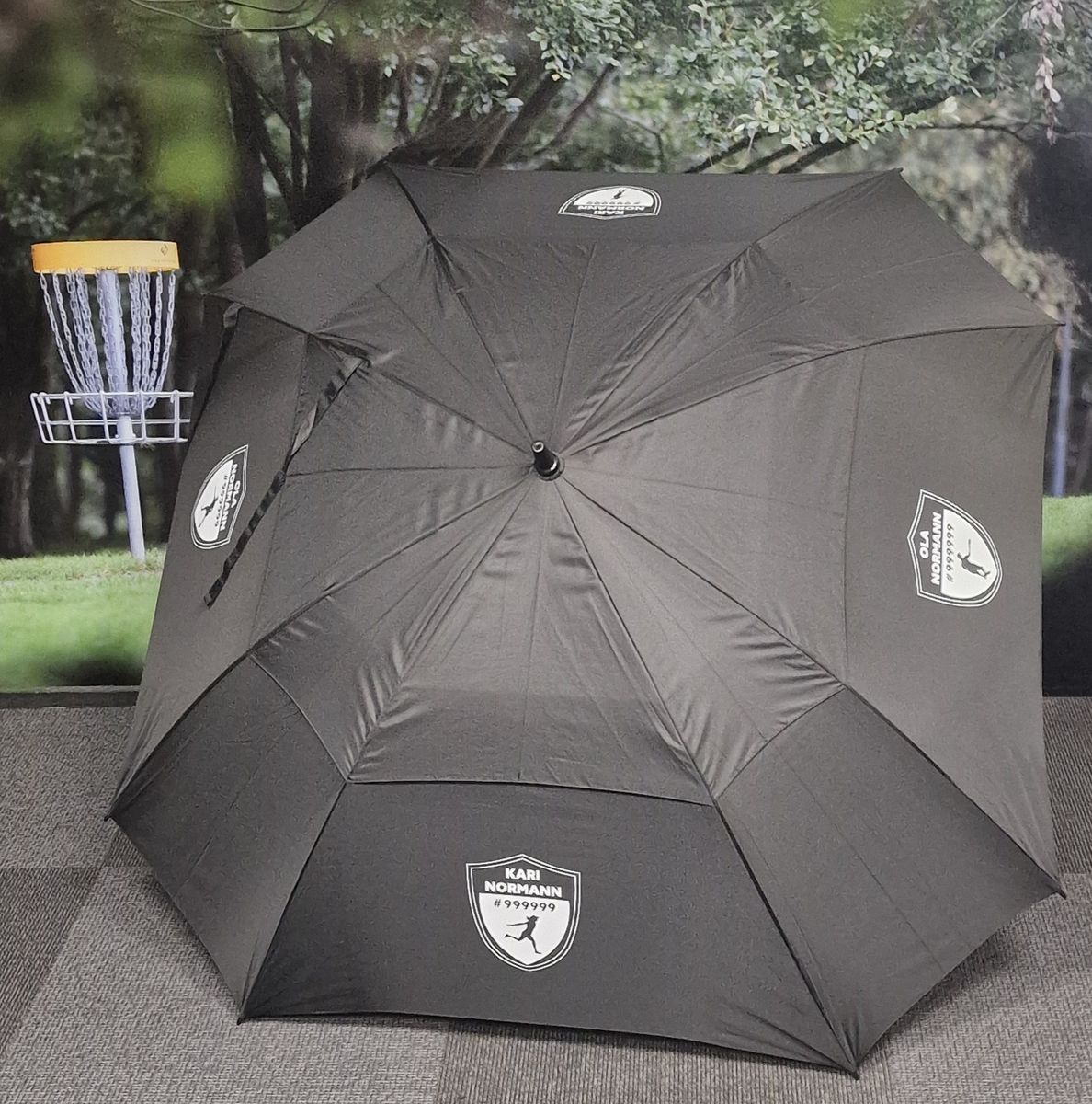 PARAPLY SQUARE MED EGET NAVN 4 SIDER